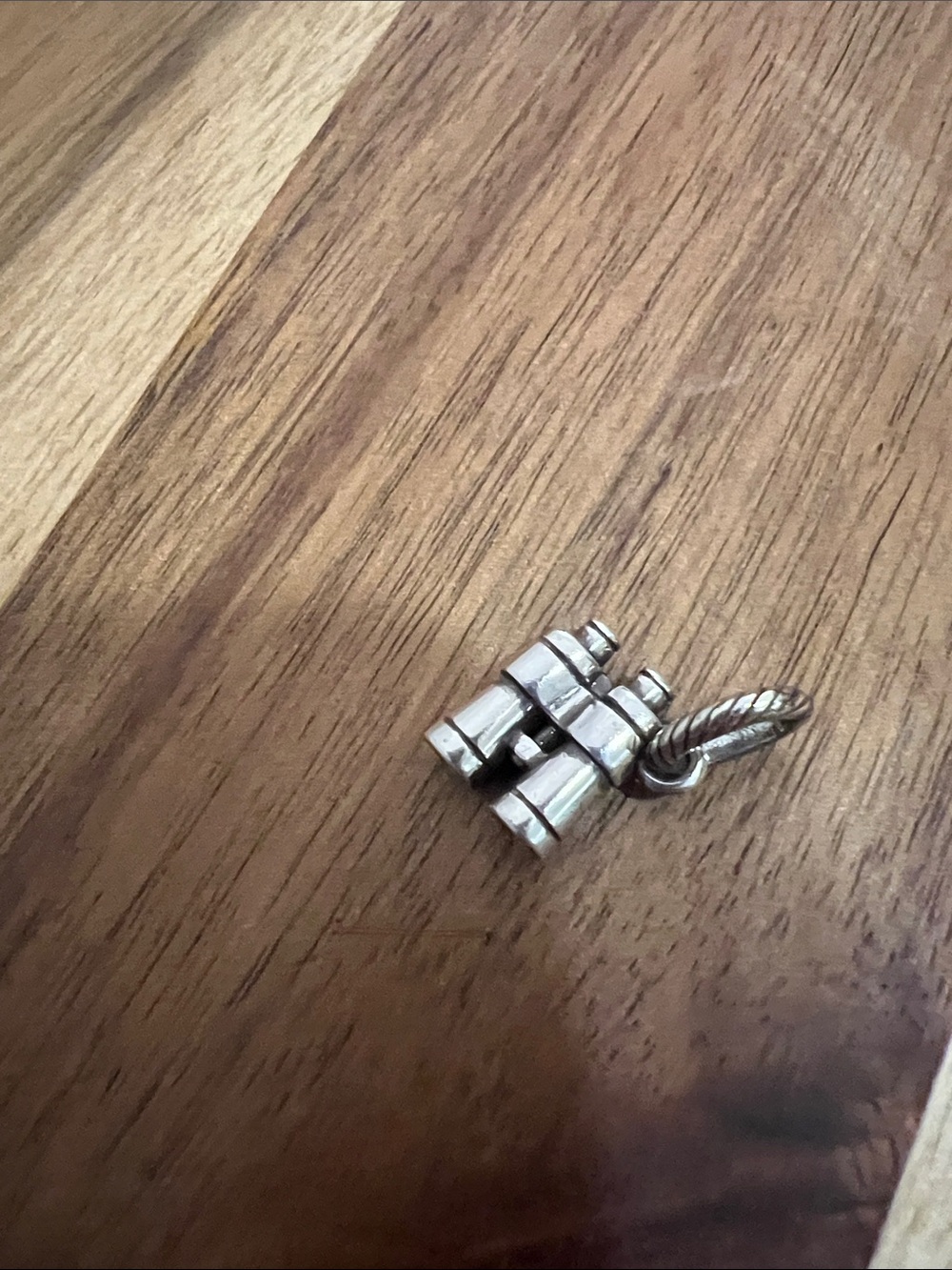 Silver Binoculars Charm Pendant - Picture 3 of 8